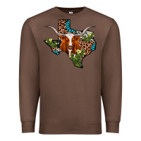 Chestnut longhorn texas map Premium Sweatshirt - AdoDesignShop