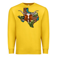 Lemon longhorn texas map Premium Sweatshirt - AdoDesignShop