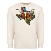 Sandshell longhorn texas map Premium Sweatshirt - AdoDesignShop