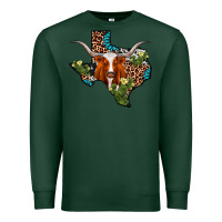 Sports Green longhorn texas map Premium Sweatshirt - AdoDesignShop