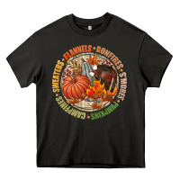 Asphalt Bonfires flannels smores campfires pumpkin Heavy Core Tee - NancyCooperArtShop