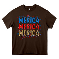 Chocolate Brown merica merica merica vibes Heavy Core Tee - RanaPortraitStore