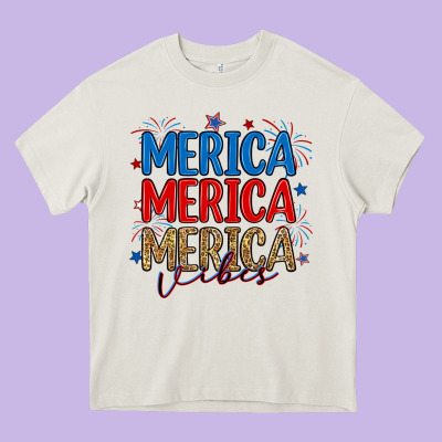 Merica Merica Merica Vibes Heavy Core Tee Designed By Ranaportraitstore