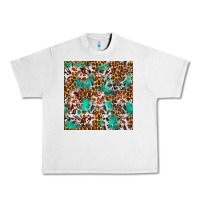 Lunar Rock Western Turquoise Glitter Cowhide Leopard Seamless Urban Heavy Tee - FaDigitalArtStudio