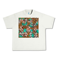 Pistachio Western Turquoise Glitter Cowhide Leopard Seamless Urban Heavy Tee - FaDigitalArtStudio