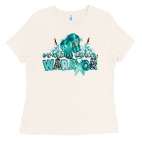 Bone ovarian cancer warrior Ladies Tee - CowGirlArtShop