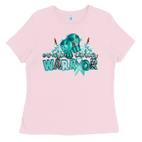 Bubblegum Pink ovarian cancer warrior Ladies Tee - CowGirlArtShop