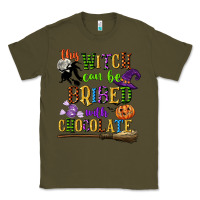 Army Green this witch can be bribed with chocolate Classic Tee - CowGirlArtShop