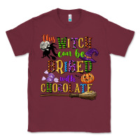 Burgundy this witch can be bribed with chocolate Classic Tee - CowGirlArtShop