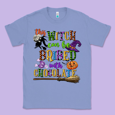 This Witch Can Be Bribed With Chocolate Classic Tee Designed By Cowgirlartshop