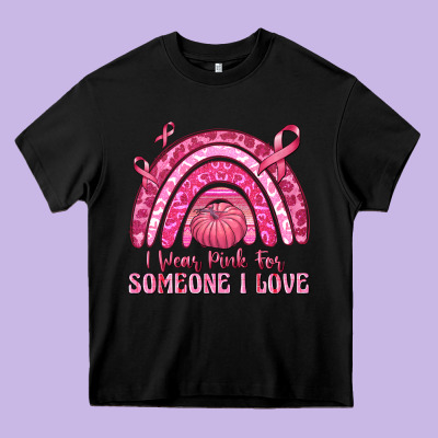 I Wear Pink For Someone I Love Heavy Core Tee Designed By Texasbilliewilder