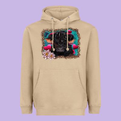 V.d Belted Galloway Cow Heavyweight Hoodie Designed By Adodesignshop
