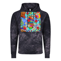 Cloud Black hippie coffee cups and flowers and peace seamless pattern bbs Vintage Hoodie - BundleAndBundleShop