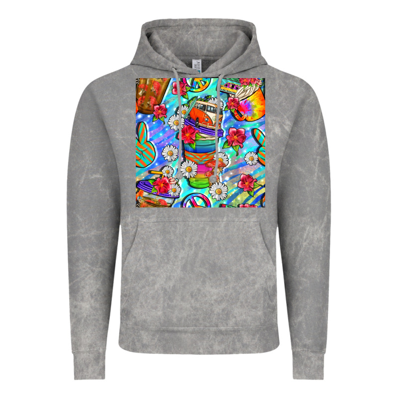 Hippie Coffee Cups And Flowers And Peace Seamless Pattern Bbs Vintage Hoodie by BundleAndBundleShop | Teevron