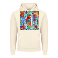 Vintage Artic hippie coffee cups and flowers and peace seamless pattern bbs Vintage Hoodie - BundleAndBundleShop