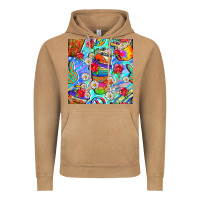 Vintage Camel hippie coffee cups and flowers and peace seamless pattern bbs Vintage Hoodie - BundleAndBundleShop
