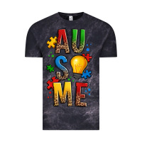 Cloud Black ausome autism Vintage Tee - OliviaCreatesArt