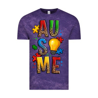 Cloud Purple ausome autism Vintage Tee - OliviaCreatesArt