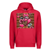 Cardinal valentines day western hearts and sunflowers Premium Hoodie - Jasminsmagicworld