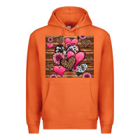 Carrot valentines day western hearts and sunflowers Premium Hoodie - Jasminsmagicworld