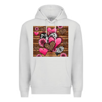 Dove Grey valentines day western hearts and sunflowers Premium Hoodie - Jasminsmagicworld