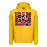 Lemon valentines day western hearts and sunflowers Premium Hoodie - Jasminsmagicworld