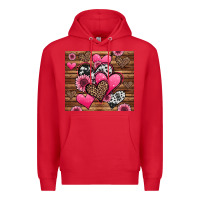 Red valentines day western hearts and sunflowers Premium Hoodie - Jasminsmagicworld