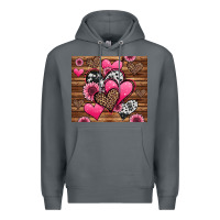Rock valentines day western hearts and sunflowers Premium Hoodie - Jasminsmagicworld