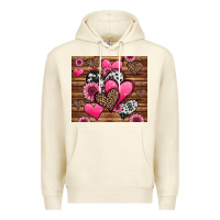 Sandshell valentines day western hearts and sunflowers Premium Hoodie - Jasminsmagicworld