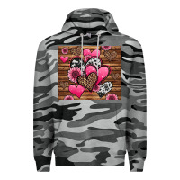 Slate Camo valentines day western hearts and sunflowers Premium Hoodie - Jasminsmagicworld