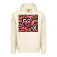 Tofu valentines day western hearts and sunflowers Premium Hoodie - Jasminsmagicworld