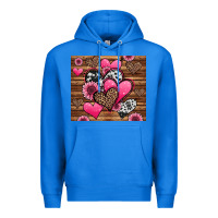 True Royal valentines day western hearts and sunflowers Premium Hoodie - Jasminsmagicworld