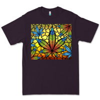 Plum stained glass weed Premium Tee - TumblerDesignByShophia