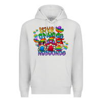 Dove Grey love gnome no bounds Premium Hoodie - CowhideDigitalArt