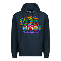 Navy love gnome no bounds Premium Hoodie - CowhideDigitalArt