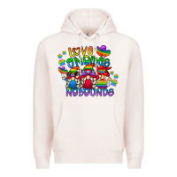 Pale Pink love gnome no bounds Premium Hoodie - CowhideDigitalArt
