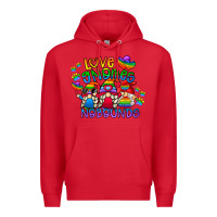 Red love gnome no bounds Premium Hoodie - CowhideDigitalArt