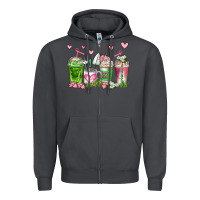 Smoke botanic coffee cups Zipper Hoodie - AdoDesignShop