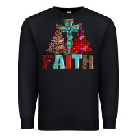 Black cross and christmas trees Premium Sweatshirt - AdoDesignShop