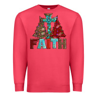 Cross And Christmas Trees Premium Sweatshirt | Teevron