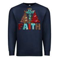Navy cross and christmas trees Premium Sweatshirt - AdoDesignShop