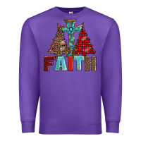 Purple cross and christmas trees Premium Sweatshirt - AdoDesignShop