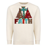Sandshell cross and christmas trees Premium Sweatshirt - AdoDesignShop