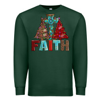 Sports Green cross and christmas trees Premium Sweatshirt - AdoDesignShop