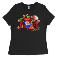 Black christmas joy  gnome Ladies Tee - CowGirlArtShop