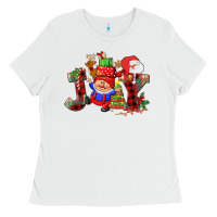 White christmas joy  gnome Ladies Tee - CowGirlArtShop