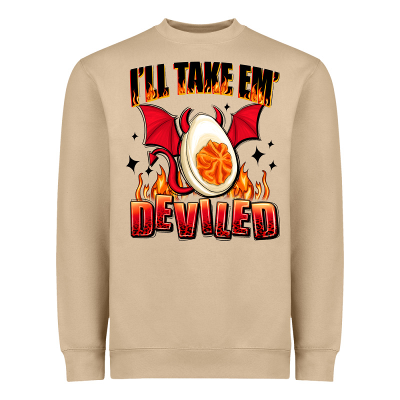 I Will Take Em Deviled Heavyweight Sweatshirt by AdoDesignShop | Teevron