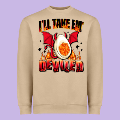 I Will Take Em Deviled Heavyweight Sweatshirt Designed By Adodesignshop