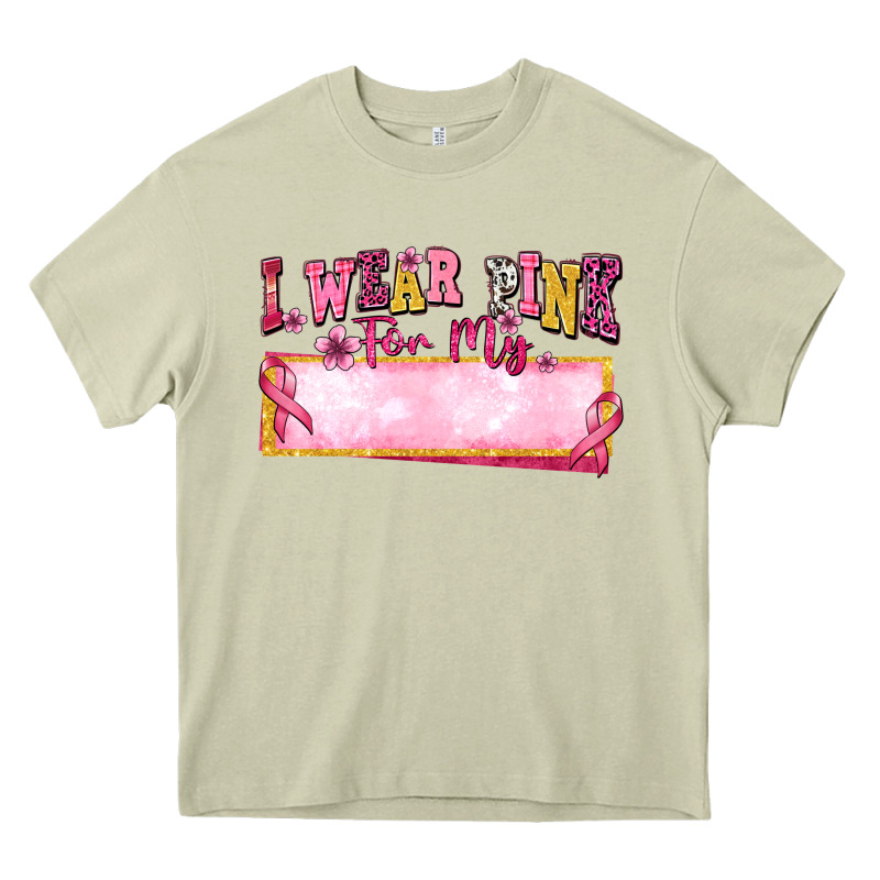 Personalized I Wear Pink For My Heavy Core Tee by texasbilliewilder | Teevron