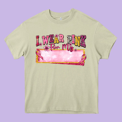 Personalized I Wear Pink For My Heavy Core Tee Designed By Texasbilliewilder